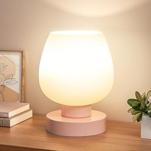 Small Touch Table Lamp for Nightstand, 3 Way Dimmable Bedside Lamp