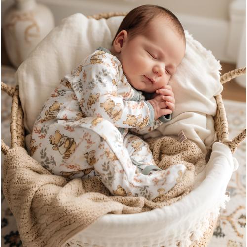 BEST SELLER - Winnie The Pooh Baby Sleeper Gender Neutral Pajamas Newborn Baby Classic Pooh Bear Zip Up Sleepers Girl & Boy Outfit Hospital