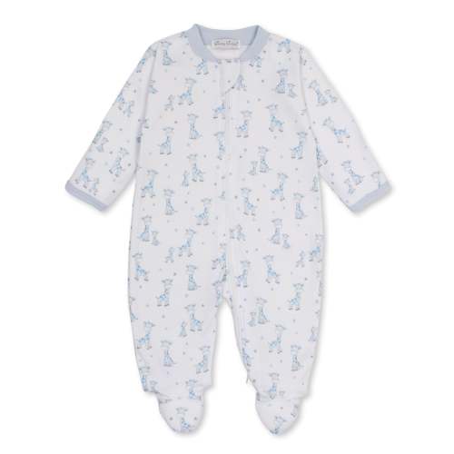 Just Giraffes Blue Zip Footie