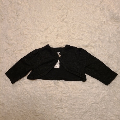 NB Black Glitter Blazer for Baby Girl