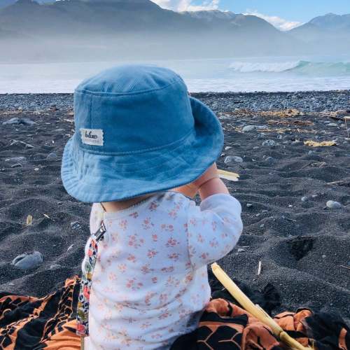 Baby Corduroy Bucket Hat - Sky Blue