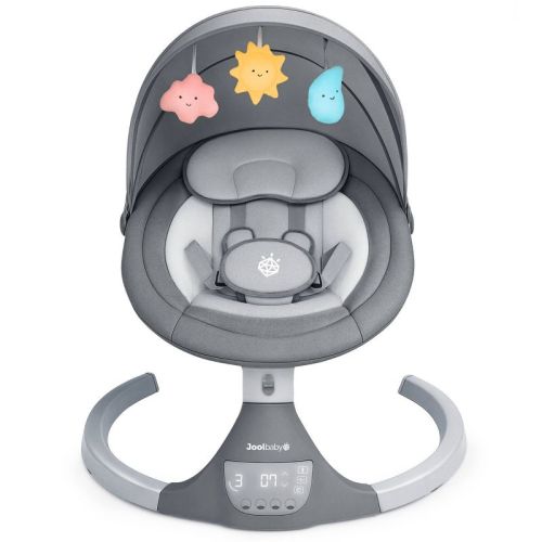 Jool Baby Nova Motorized Infant Baby Swing - Gray: Electric, Portable with Adjustable Speed, Machine Washable Seat Pad