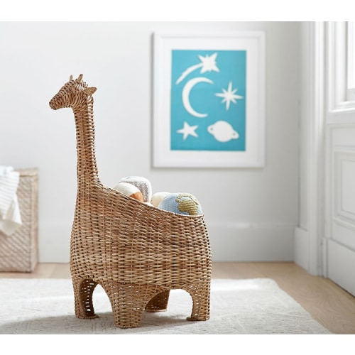 Pottery Barn Kids Giraffe Shaped Wicker Basket
