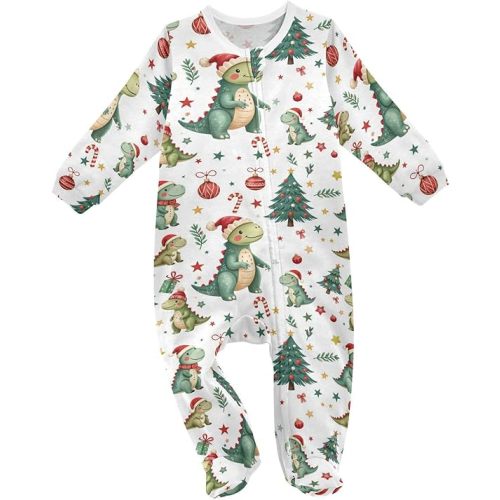 Dussdil Baby One-Piece Footies Newborn Rompers Pajamas Cotton Footed Pjs for Sleep Play Boys Girls