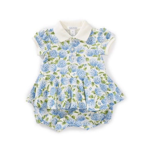 Ralph Lauren Baby Girls 3-24 Months Short-Sleeve Floral Mesh Skirted Romper
