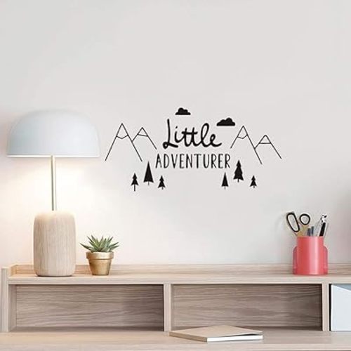 Tribal Mountain Little Adventure Wall Sticker, Nursery Room Wall Decal