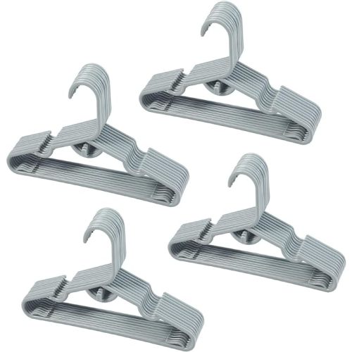 40pcs Grey Baby Nursery Closet Hangers,Non-Slip Laundry Infant Pant Hanger for Newborn Clothes,Stackable Hangers,Save Space Ultra-Thin Child Coat Hanger for Girl Boy Toddler Kids