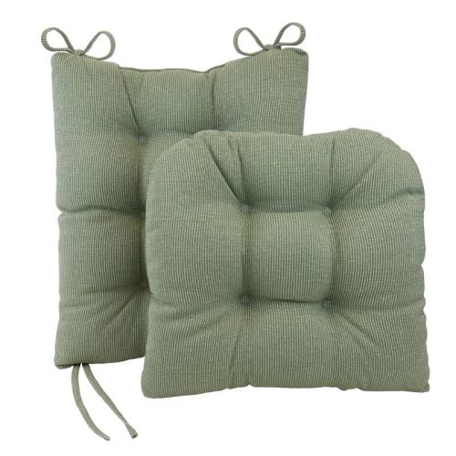 Gripper Jumbo Saturn Rocking Chair Cushion Set Include Seat and Back Cushion Celadon: Stripe Pattern, Polyester & Cotton, Indoor Use