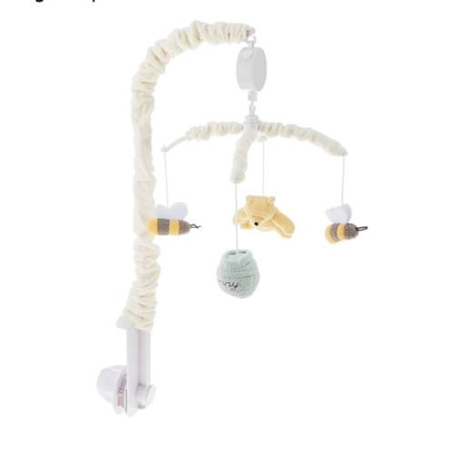 Amazon.com : Disney Winnie The Pooh Classic Pooh Ivory, Sage, Butter Musical Mobile with Hunny Pot and Bees, Ivory, Sage, Butter, Brown : Baby