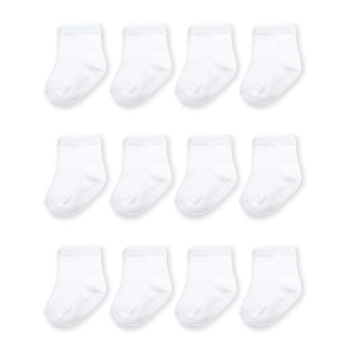 Fruit of the Loom Baby & Toddler Grow & Fit Flex Zones Cotton Stretch Socks - Unisex, Girls, Boys