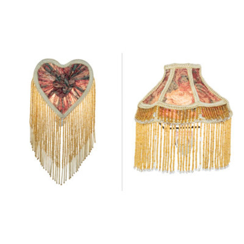 Victorian Fabric Set Of Two Fringed Night Light | Wayfair