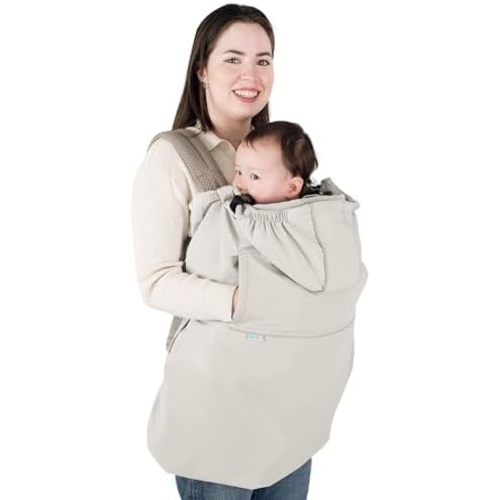 Jan & Jul Cozy-Dry Baby Carrier Rain Cover (Pottery Grey, One Size)