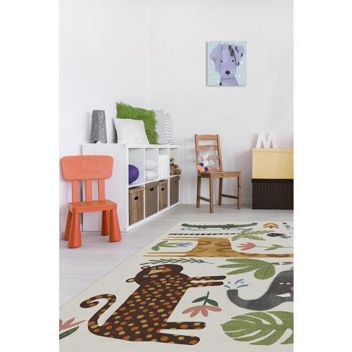 Jungle Safari Multicolor Flatwoven Rug | Ruggable US