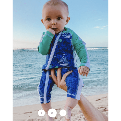 Sunsuit - Long Sleeve Romper Swimsuit | "Captain Kid"