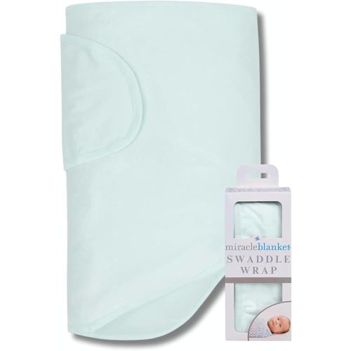 Miracle Blanket Swaddle Wrap – Help Your Newborn Sleep Longer – Soft & Secure Sleep Sack for Infants – Easy-to-Use Swaddling Blanket for a Calm Baby (Mint)