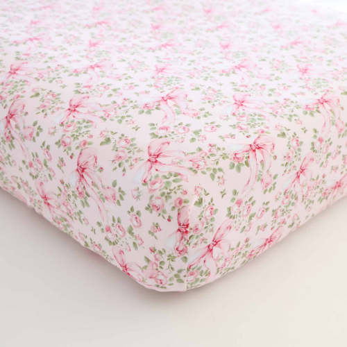 Bows in Bloom Crib Sheet
