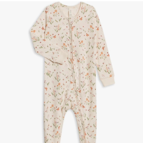 Colored Organics Baby Zip-Up Footed Sleeper with 2-Way Zipper - Organic Cotton Pajamas