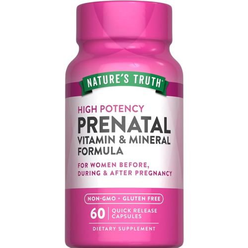 Nature's Truth Prenatal Vitamins with Folic Acid | 60 Capsules