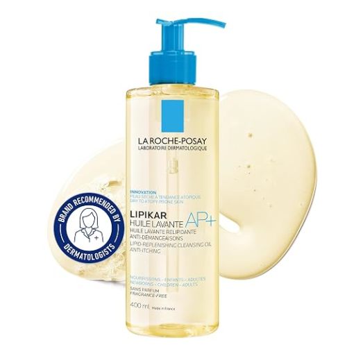 La Roche-Posay Oil Cleanser & Refill, Lipikar Moisturizing Cleansing Oil AP+ Anti-Itch Body Wash, with Shea Butter, Hypoallergenic Scent OR Fragrance Free, for Very Dry, Sensitive & Eczema Prone Skin