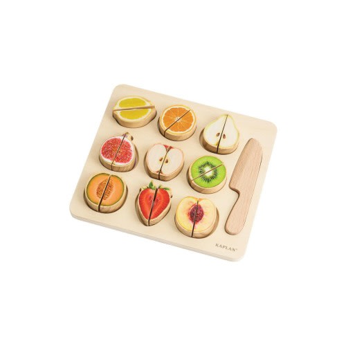Wooden Slice & Match Fruit Puzzle, One Size