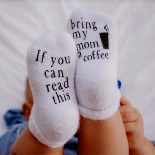Bring Mom Coffee - Baby Socks (6-18 months)