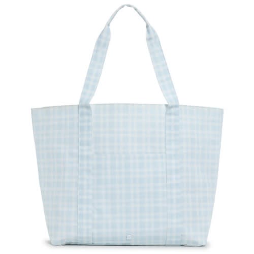 X-Large Tote - Jumbo Tote - Pimlico Plaid Blue
