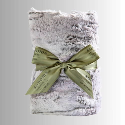 Eucalyptus Silver Fox Faux Fur Heat Wrap