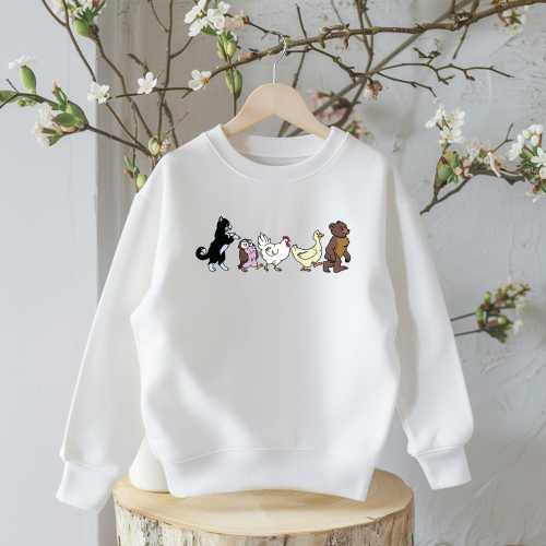 Little Bear Toddler Sweatshirt, Cartoon Lover Kids Shirt, Animal Graphics Gifts, 90's Television Series Shirt, Animal Friends Gift