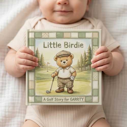 Little Birdie Personalized Golf Book for Kids, Custom Name Golf Story Book, Toddler Golf Gift, Golf Baby Shower Gift, Golf Dad Kids Book