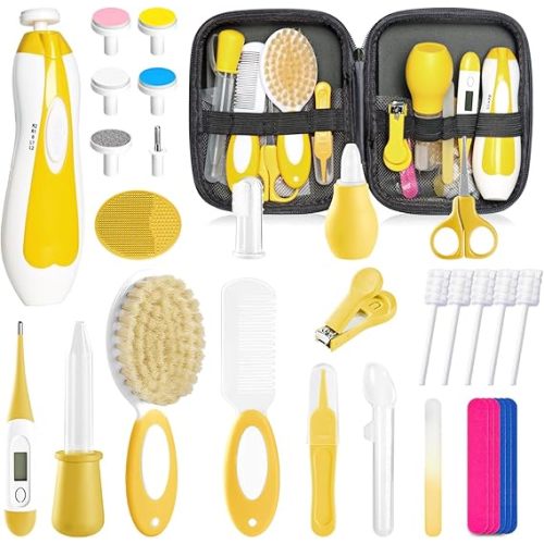 Baby Healthcare and Grooming Kit for Newborn Kids, 24PCS Upgraded Safety Baby Care Kit, Newborn Nursery Health Care Set, Baby Care Products