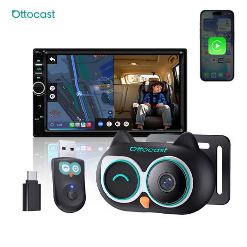 Ottocast, Baby Car Camera, 1080P HD, Wireless CarPlay Adapter