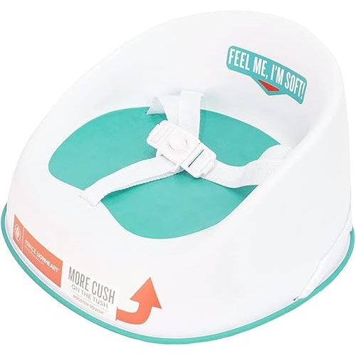 Prince Lionheart Baby Booster Squish Seat for Dining Table, Soft Seat with 3-Point Harness and Dual-Strap System for Toddler
