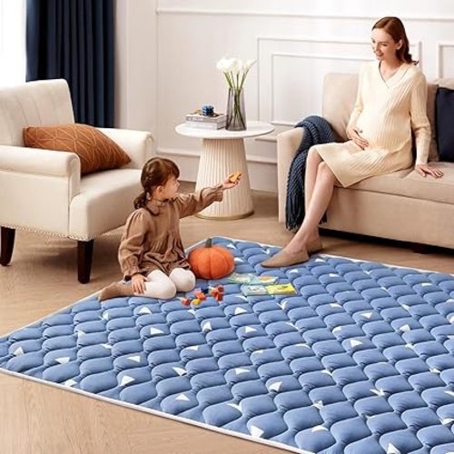 Baby Play Mat 79" X 71", Baby Crawling Mat, Non-Slip Portable Baby Floor Mat for Play & Tummy Time, Extra Large Activity for Babies, Toddlers, Infants, Premium Foam Playmat