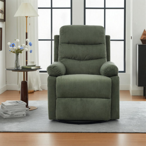 Latitude Run® Multiple Colors Corduroy 360° Swivel Glider Recliner Chair For Any Room & Reviews | Wayfair