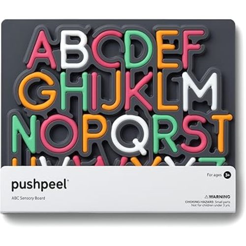 Advanced ABC Tracing Puzzle Board (Best for Ages 4+) – Silicone Learning Toy for Pre-Writing & Fine Motor Skills – Quiet Sensory Travel Activity Toy for Kids – Uppercase Alphabet, Granite