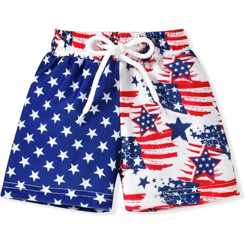 HIHA Baby Boy Swim Trunks Cartoon Pattern Hawaiian Beach Shorts Board Shorts Swimwear