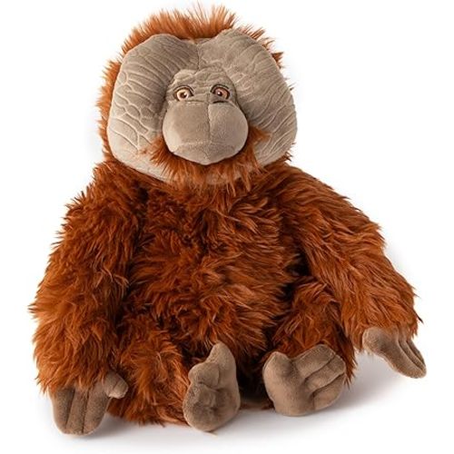 The Petting Zoo Orangutan Stuffed Animal Plushie, Gifts for Kids, Earth Keeperz Wildlife Animals, Zoologee Orangutan Plush Toy, 11 inches (Mom's Choice Award Winner)