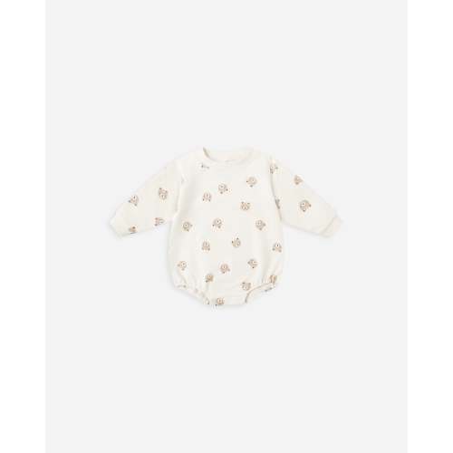 Crewneck Bubble Romper || Brown Bear – Quincy Mae