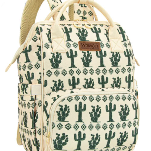 Wrangler Ladies Cactus Printed Callie Beige Diaper Bag WG2204-9110BG