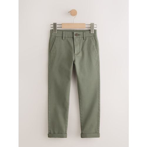 Olive Green Skinny Fit Stretch Chino Trousers (3-17yrs)