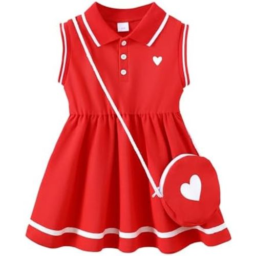 Saeaby Little Toddler Girl Sporty Dress Summer Clothes Ruffle Sleeveless Kids Dresses Sport Causal Sundress Girl Outfits