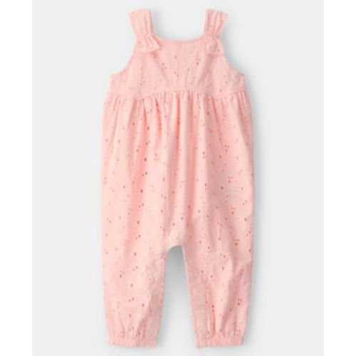 Baby Girls' Eyelet Sleeveless Jumpsuit
