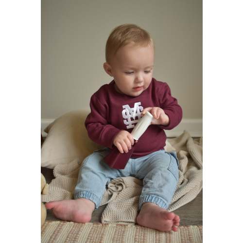 Baseball MS Embroidered Sweatshirt - Maroon
