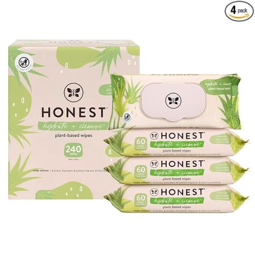 Hydrate + Cleanse, Benefit Wipes, Aloe + Cucumber, 240 Count