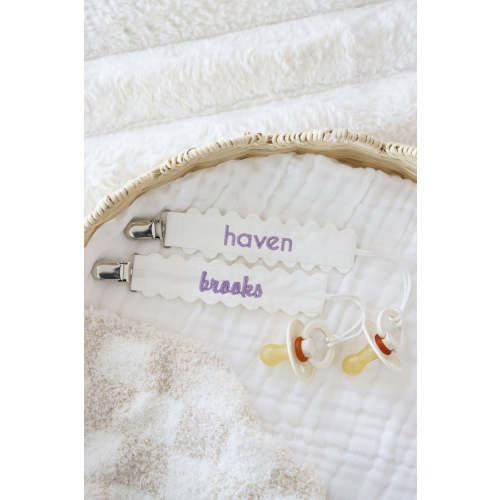 Personalized Ric Rac Pacifier Clip