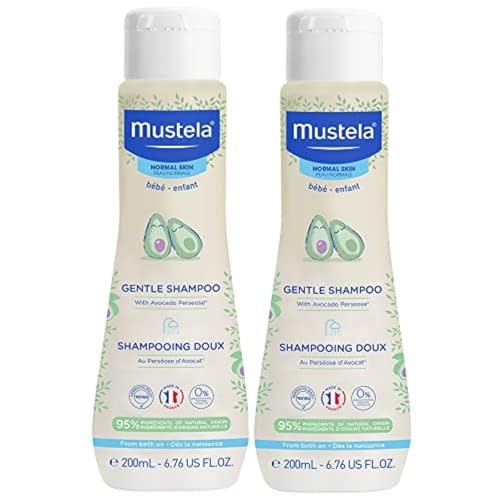 Mustela Baby Gentle Shampoo with Natural Avocado - Hair Care for Kids of all Ages & Hair Types - Tear-Free & Biodegradable Formula - Various Sizes - 1 or 2-Pack