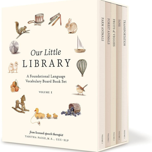 Our Little Library: A Foundational Language Vocabulary Board Book Set for Babies