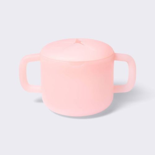 Silicone Snack Cup with Removable Lid - Pink - Cloud Island™