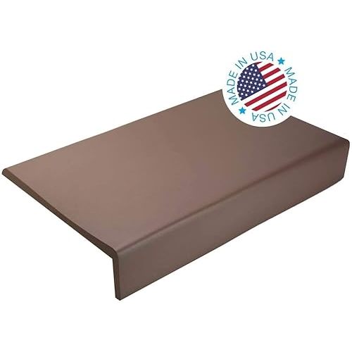 Kidkusion Soft Seat Edge Cushion | Made in USA | 120" | Brown | Fireplace Cushion and Hearth Pad