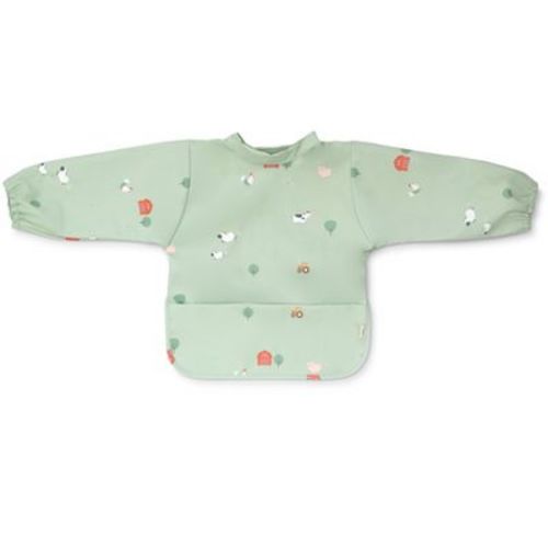 SARO Long Sleeve Waterproof Bib: Mess-Free Feeding - Baby Led Weaning, Mealtime Protection, Stain Resistant, Easy Clean
